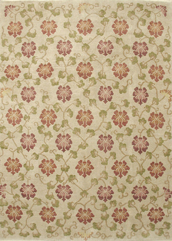 Handknotted Tibetan wool area rug
