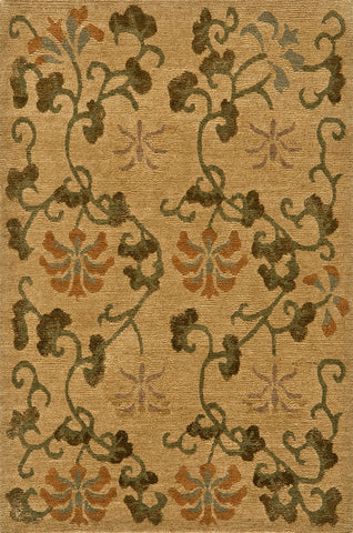 Handknotted Tibetan wool area rug
