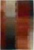 Reflections red - contemporary area rug with an abstract design and progressive warm hues and color saturation.