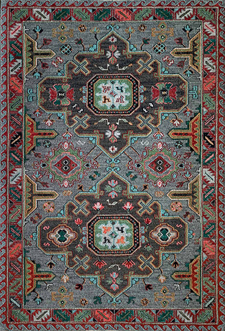 Kuba Gray Soumak Rug