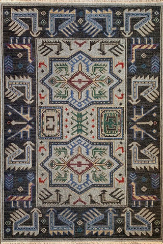 Shirvan Gray Star Valley Soumak Rug