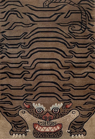 Tiger Pelt Mocha Rug