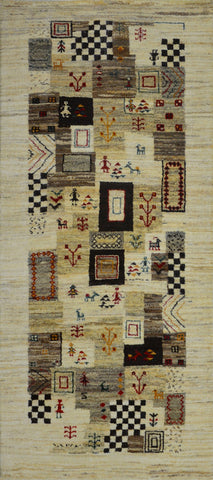 Hand-knotted Gabbeh Carpet