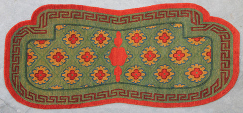 Saddle Blanket Natural-Dye Tibetan Wool Area Rug