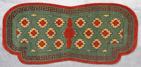 Saddle Blanket Natural-Dye Tibetan Wool Area Rug