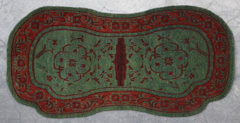 Saddle Blanket Natural-Dye Tibetan Wool Area Rug