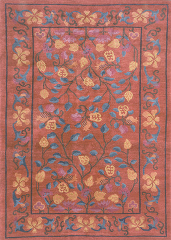 Handknotted Tibetan wool area rug