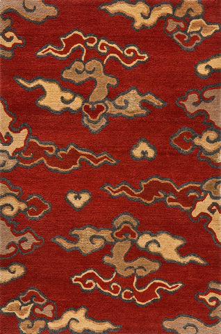 Handknotted Tibetan wool area rug