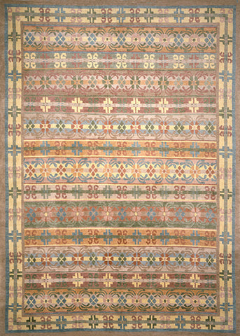 Handknotted Tibetan wool area rug