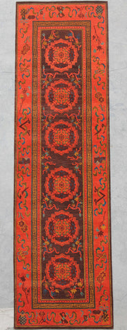 Natural-Dye Tibetan Wool Area Rug Runner