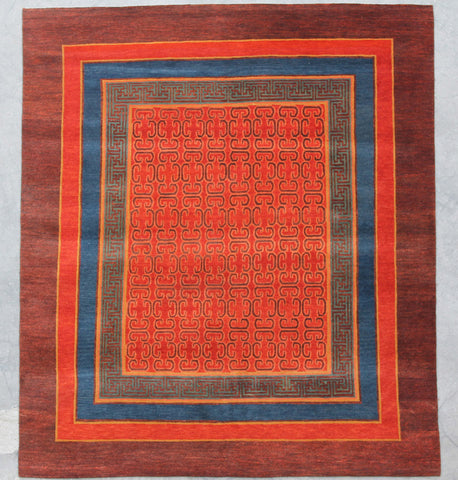 Natural-Dye Tibetan Wool Area Rug