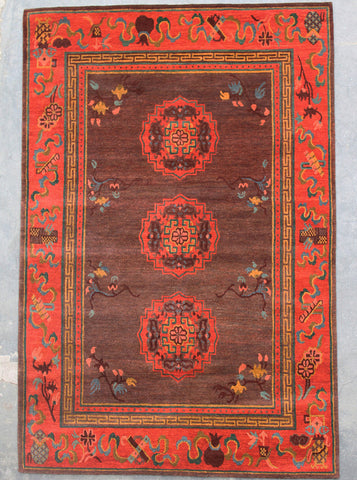 Natural-Dye Tibetan Wool Area Rug