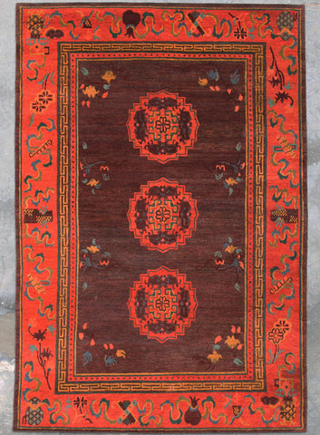 Natural-Dye Tibetan Wool Area Rug