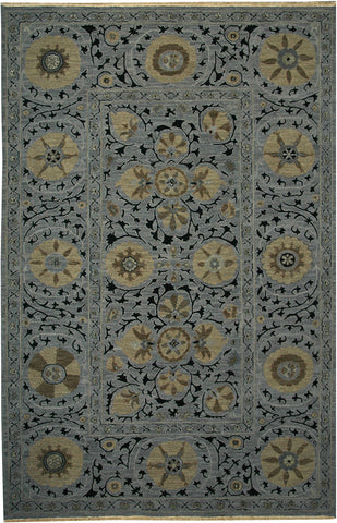 Handmade Suzani Soumak Wool Area Rug