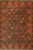 Suzani 4 - garden suzani chocolate red - traditional yet modern uzbek designed area rug with intricate and varying patterns