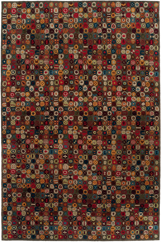 Bottlecaps (taupe): Hand-knotted Tibetan Wool Area Rug - A Rug For All ...